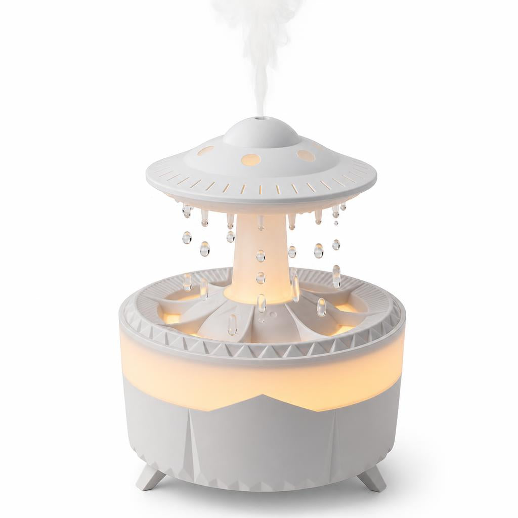 Humidificador nube de lluvia con sonido de agua